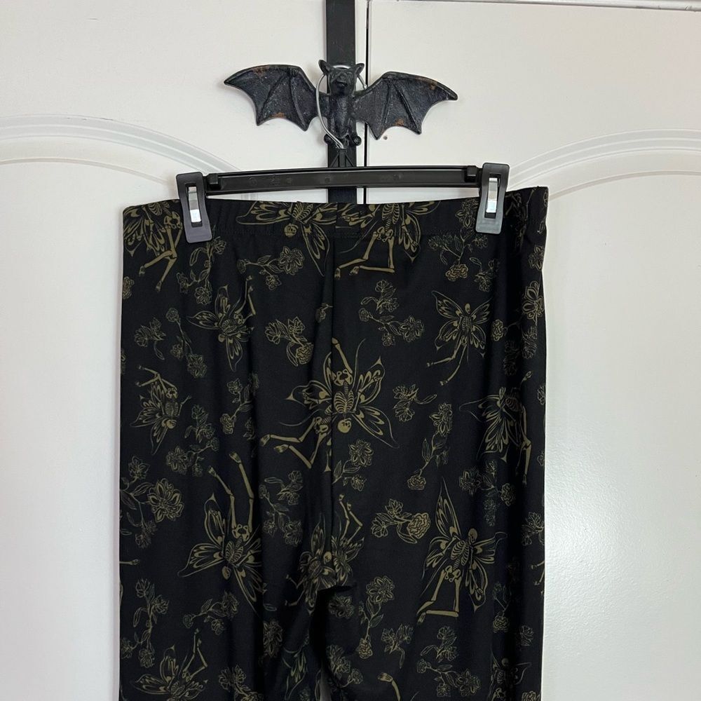 Gothic Dark Fairy Skeleton Flare Pants, Soft, Stretchy, NWT size 2X - Picture 6 of 9